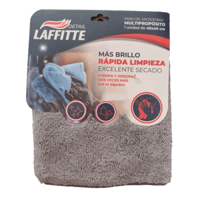 MICROFIBRA 40X40 SIN COSTURA GRIS