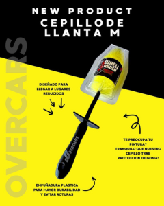 cepillo para lavar llantas overcars corto